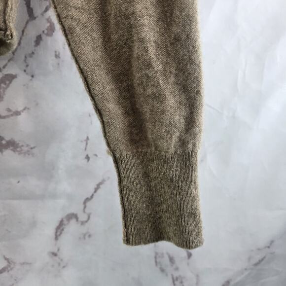 Anthropologie Sweater Women Small Brown Cashmere Button Up Collared Seam Pilcro - Picture 4 of 11